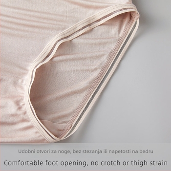 Ženske svilene gaćice, prozračne, pletene, srednji pojas, podstava od svile