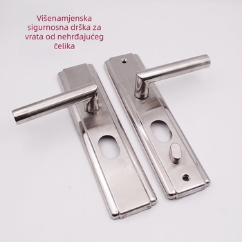Ručka i brava za sigurnosna vrata – nehrđajući čelik, model 5700, moderan minimalistički stil