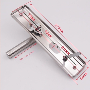 Ručka i brava za sigurnosna vrata – nehrđajući čelik, model 5700, moderan minimalistički stil