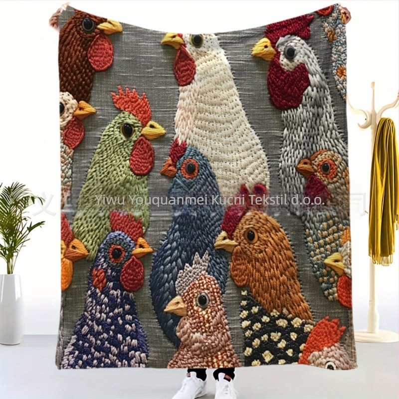 Flanelna deka s digitalnim tiskom — biljke i cvijeće, 300 g/m², zima, prilagodba dostupna, poliester