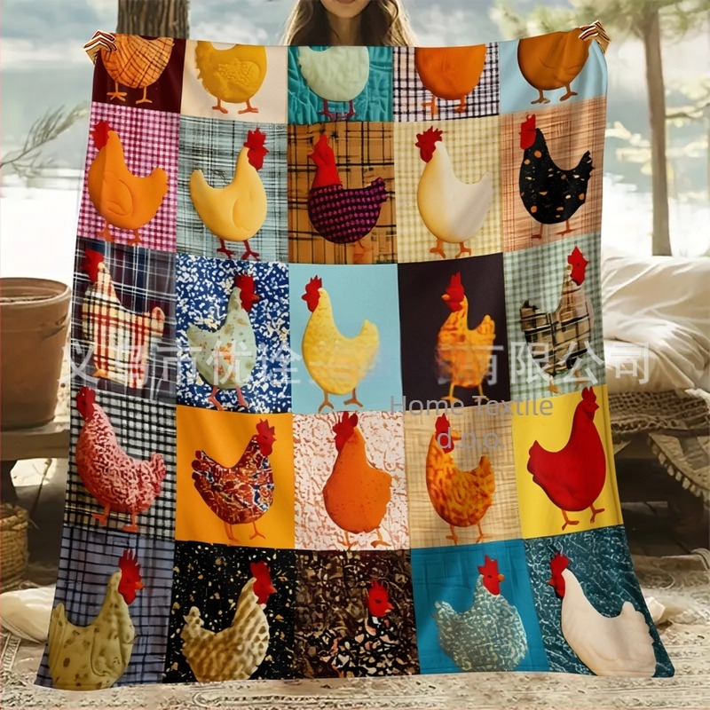 Flanelna deka s digitalnim tiskom — biljke i cvijeće, 300 g/m², zima, prilagodba dostupna, poliester