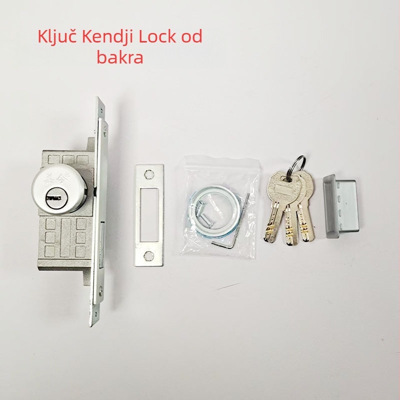 Kendiji brava za vrata za staklena vrata s okvirom - zaštita od krađe, moderni minimalistički stil, težina 900 g