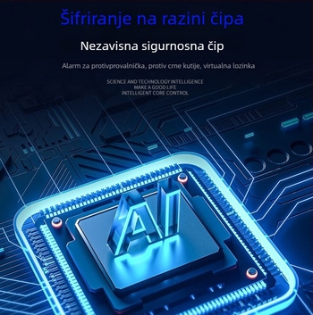 Pametna brava za vrata L-8 s biometrijskim pristupom, 99 pohranjenih otisaka prstiju, skeniranje <0.7 s, lažno prepoznavanje <0.01%, napajanje DC