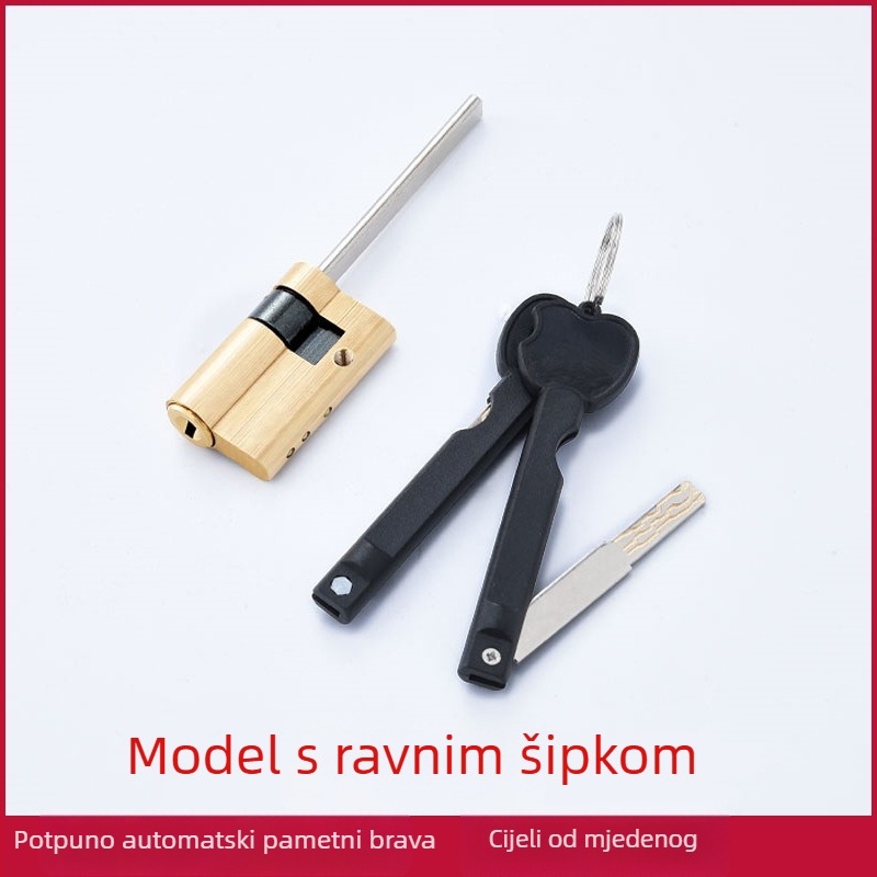 Cijeli mesing cilindar za zaključavanje s otiskom prsta, model JT-8011, težina 200 g, suvremeni minimalistički stil