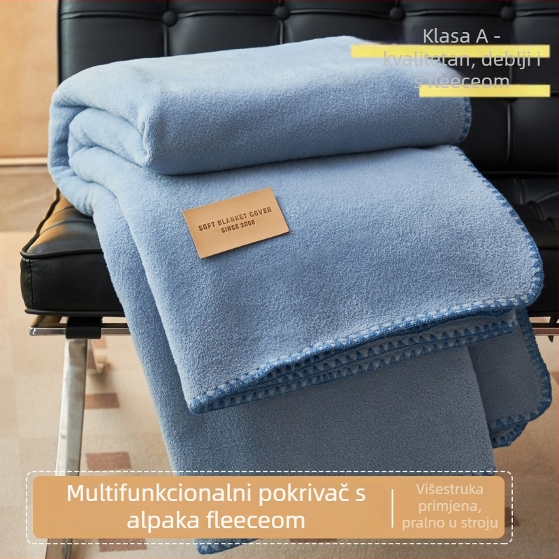 Alpaka 100% baršunasta deka – teška, dvostruki sloj, proljeće–jesen, trokutasti rub