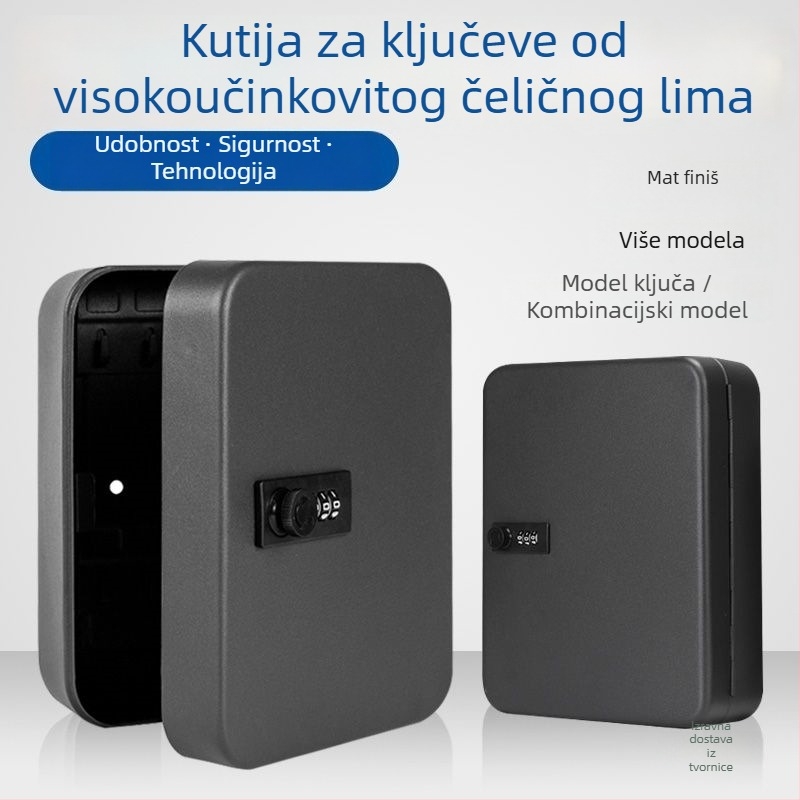 Zidni sef za lozinke i ključeve, tijelo od karbonskog čelika, model 985, debljina zaključne šipke 75, stil albuma, namijenjeno za ured