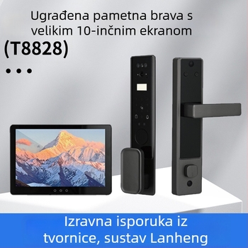 Pametna brava s prepoznavanjem lica i otiska prsta, pohrana 100 otisaka, >100000 otključavanja, skeniranje <0.5 s, lažno prepoznavanje ≤0.00004%