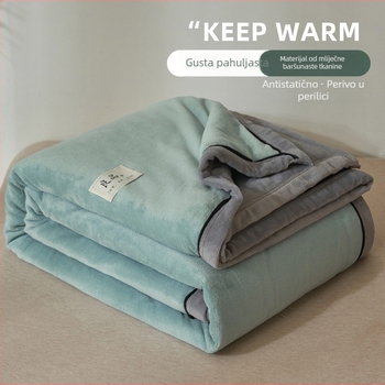 Koralno fleece deka, poliester, zima, čvrst uzorak, moderan stil