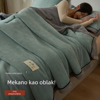 Koralno fleece deka, poliester, zima, čvrst uzorak, moderan stil