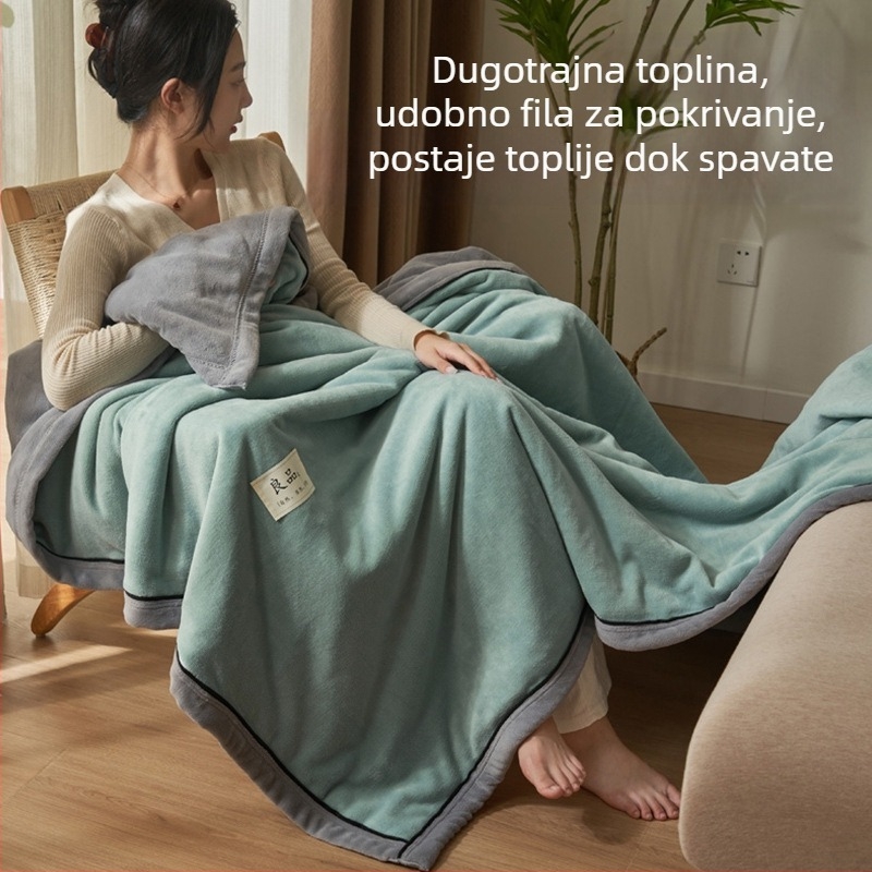 Koralno fleece deka, poliester, zima, čvrst uzorak, moderan stil