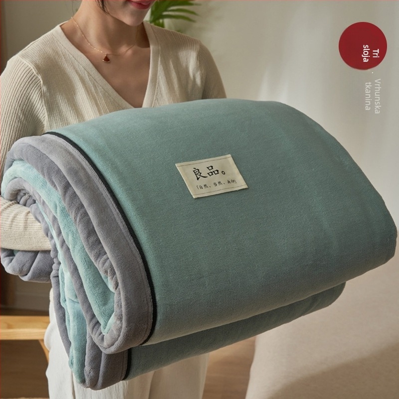 Koralno fleece deka, poliester, zima, čvrst uzorak, moderan stil