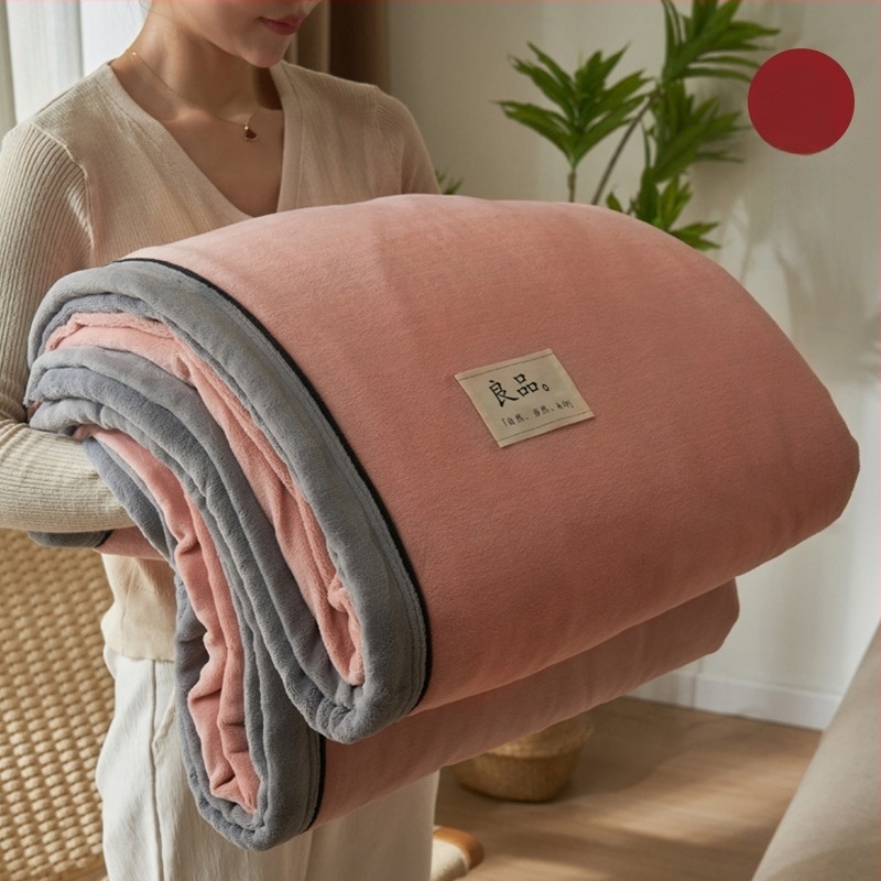 Koralno fleece deka, poliester, zima, čvrst uzorak, moderan stil