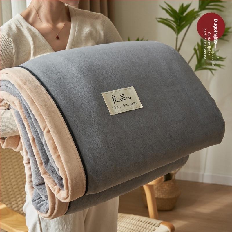 Koralno fleece deka, poliester, zima, čvrst uzorak, moderan stil