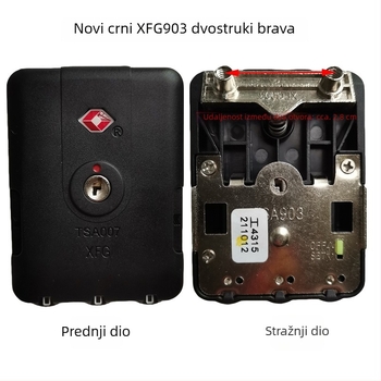 Brava za prtljagu XFG903 TSA007 – trodijelna, ABS tijelo