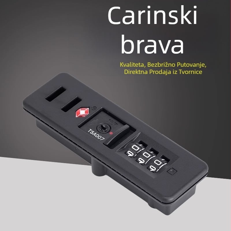 TSA zaključavanje prtljage s kodom, dvostruki zatvarač – ABS materijal, otporno na habanje, ljeto 2024