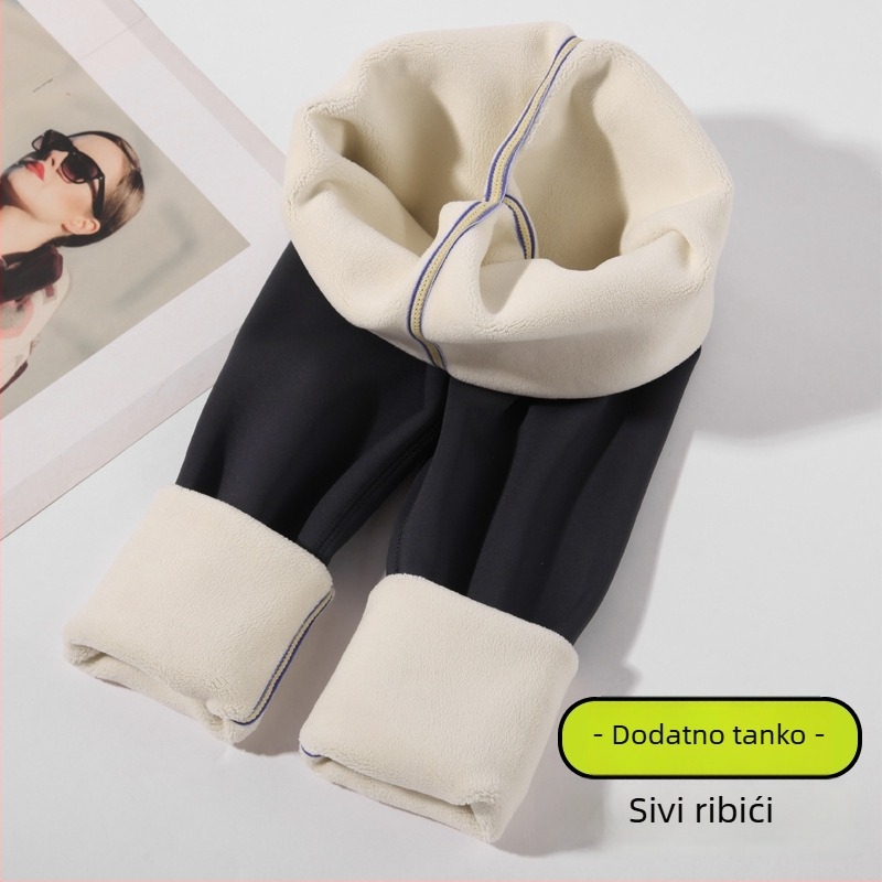 Dječje legice s fleece podstavom, debeli zimski model, visok struk i elastični pojas