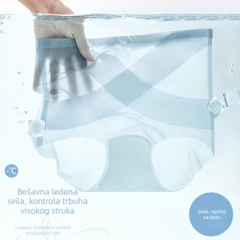 Najlon Ice-Silk oblikujuće gaćice s visokim strukom, kontrola trbuha, podizanje stražnjice, prozračan materijal