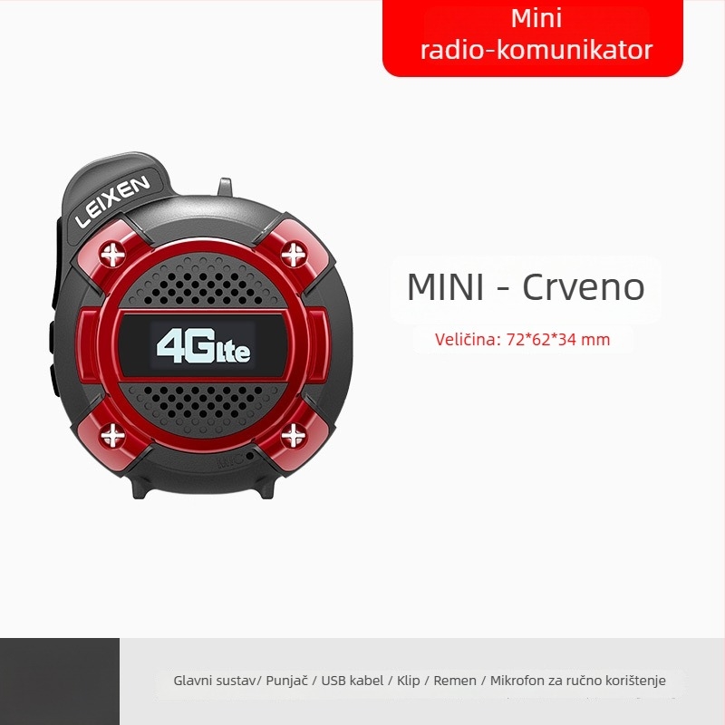 Lexun LX-T3 mini ručni radio za logističku flotu, 16 kanala, domet >50 km, 5G/4G/3G/2G, Li-ion baterija 1500 mAh, vodootporan