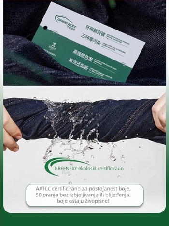 Ženske traperice s visokim strukom, fleece podstava, blago proširene, denim Lyocell i pamuk, mikroelastičnost