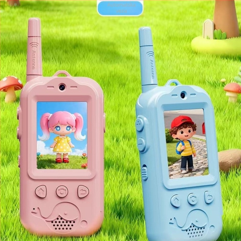 Dječji video Walkie-Talkie, 4. generacija, dvodijelni set (domet do 1,5 km; Li-ion baterija 650 mAh; 4G; zaslon)