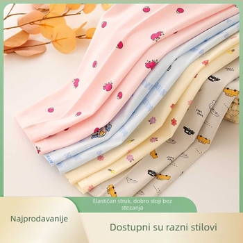 Dječje dugačke pamučne gaće, unisex, srednji pojas, 95% pamuk s Lycrom, otvor među preponama