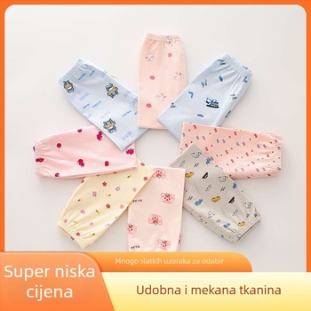 Dječje dugačke pamučne gaće, unisex, srednji pojas, 95% pamuk s Lycrom, otvor među preponama