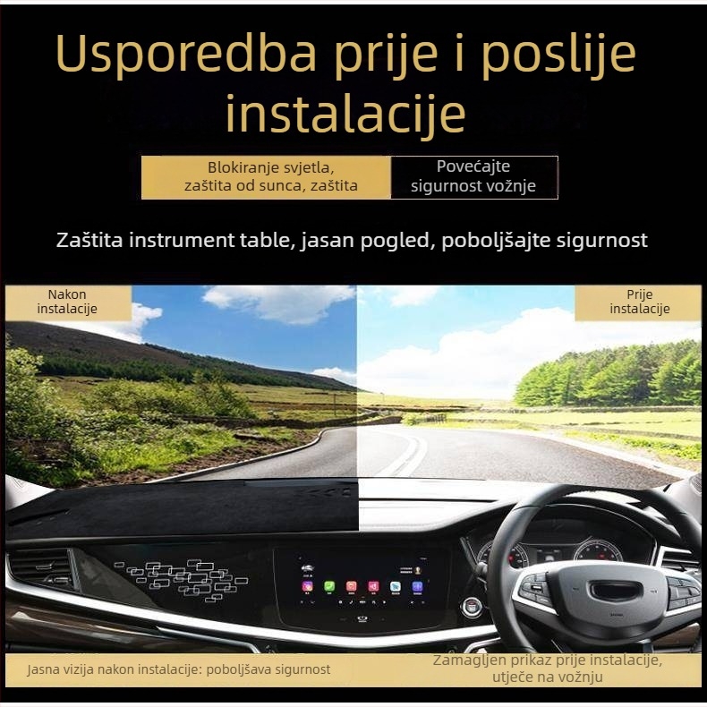 Poliesterska navlaka za zaštitu instrument ploče Nissan Cube Z12, verzija s desnim upravljanjem (HK)