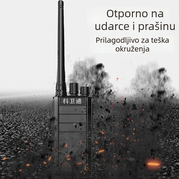 Vanjska ručna radiostanica s mogućnošću usklađivanja frekvencije jednim klikom, 400–480 MHz, 5 W, 16 kanala, domet 3–5 km, baterija 6800 mAh