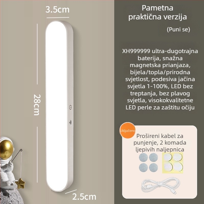 LED zidna lampa s kukom za stolni rad, magnetna, daljinsko upravljanje, osvjetljenje za učenje s zaštitom očiju, za dom ili spavaću sobu, ugrađena litijska baterija, 5W, CE certifikat, moderan minimalistički stil