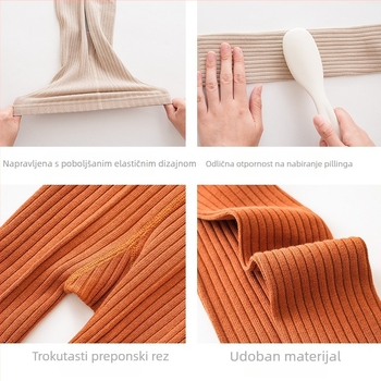 Pomelo idou Leggings za djevojčice, pamuk, visok postav, skraćeni kroj, proljeće i jesen, uzrast 1–3 godine