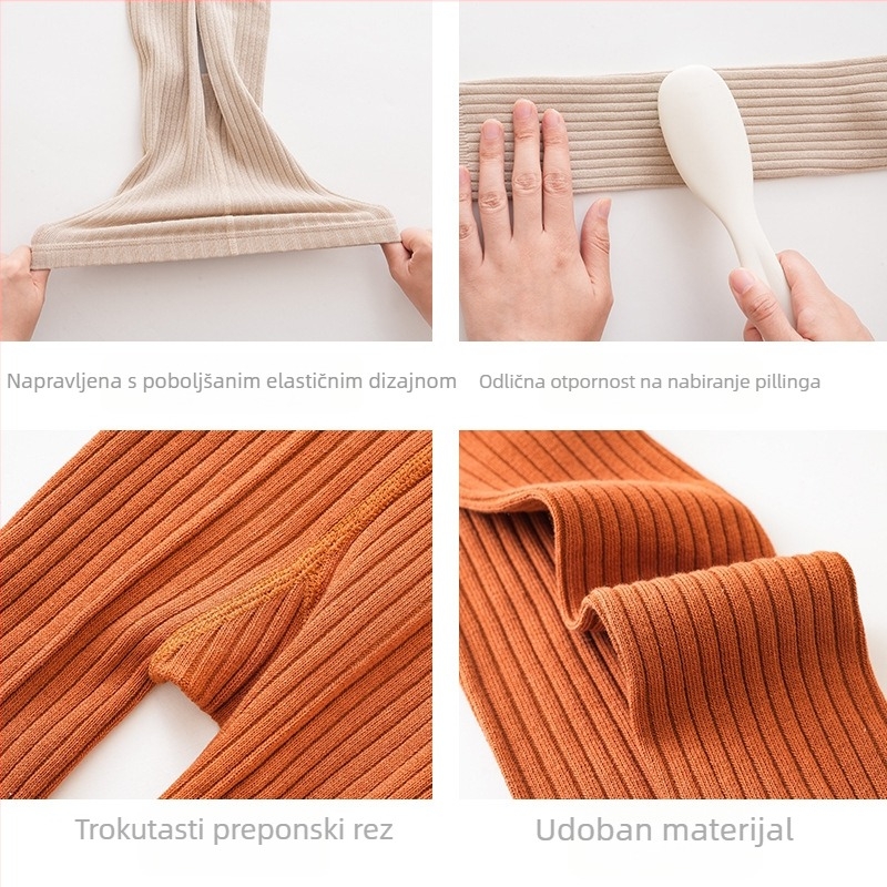 Pomelo idou Leggings za djevojčice, pamuk, visok postav, skraćeni kroj, proljeće i jesen, uzrast 1–3 godine