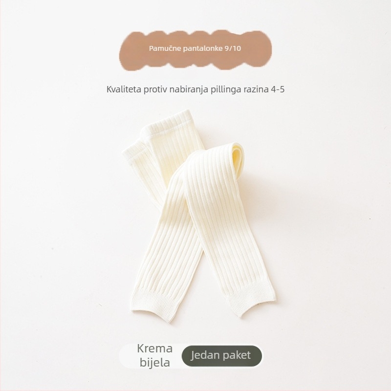 Pomelo idou Leggings za djevojčice, pamuk, visok postav, skraćeni kroj, proljeće i jesen, uzrast 1–3 godine