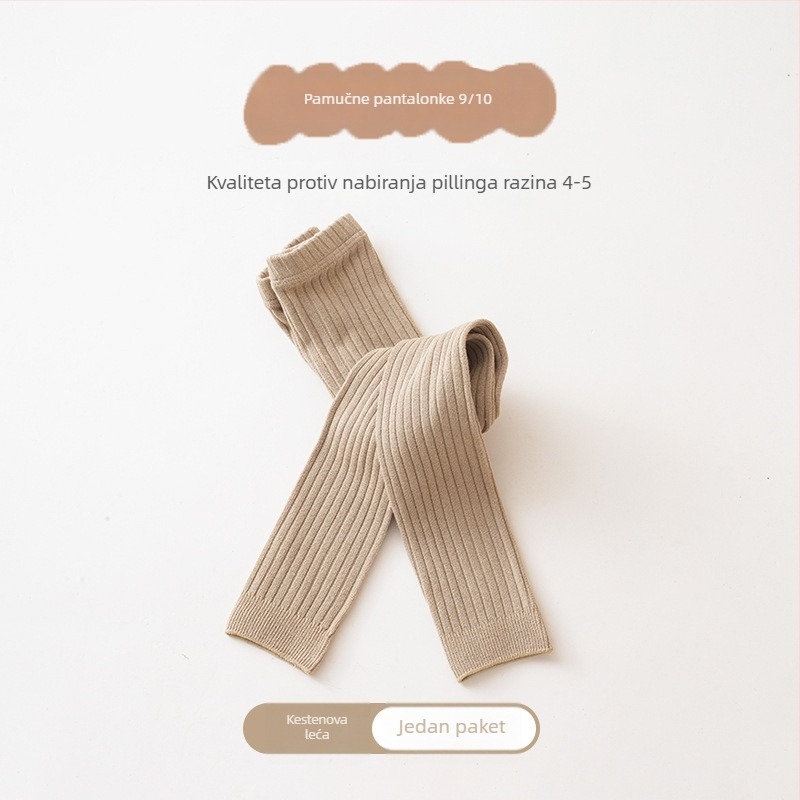 Pomelo idou Leggings za djevojčice, pamuk, visok postav, skraćeni kroj, proljeće i jesen, uzrast 1–3 godine