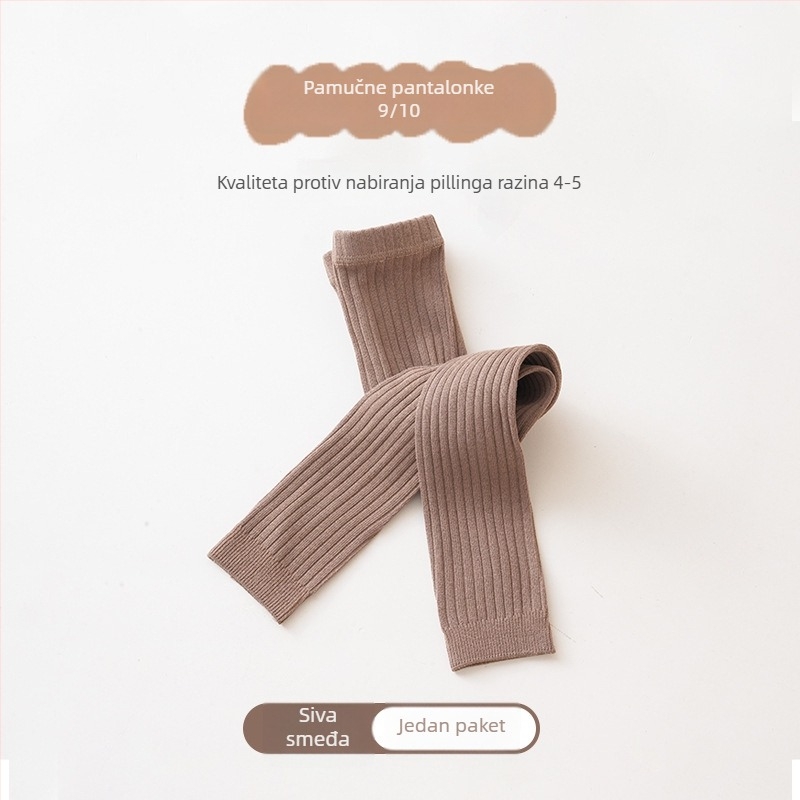 Pomelo idou Leggings za djevojčice, pamuk, visok postav, skraćeni kroj, proljeće i jesen, uzrast 1–3 godine