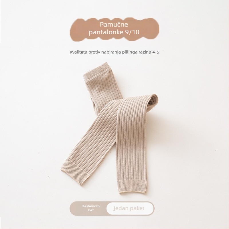 Pomelo idou Leggings za djevojčice, pamuk, visok postav, skraćeni kroj, proljeće i jesen, uzrast 1–3 godine