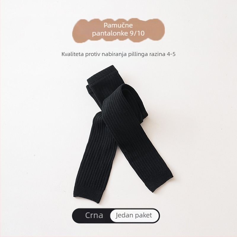 Pomelo idou Leggings za djevojčice, pamuk, visok postav, skraćeni kroj, proljeće i jesen, uzrast 1–3 godine