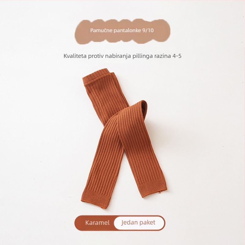 Pomelo idou Leggings za djevojčice, pamuk, visok postav, skraćeni kroj, proljeće i jesen, uzrast 1–3 godine