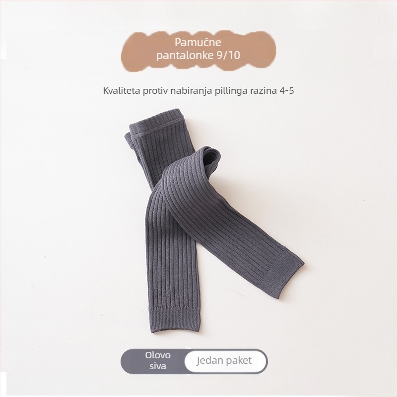 Pomelo idou Leggings za djevojčice, pamuk, visok postav, skraćeni kroj, proljeće i jesen, uzrast 1–3 godine