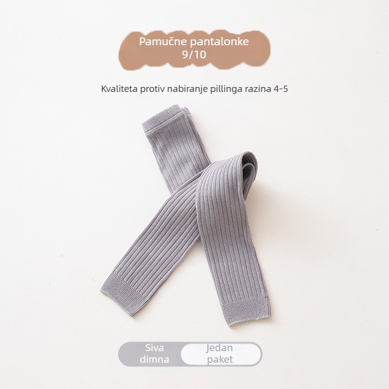 Pomelo idou Leggings za djevojčice, pamuk, visok postav, skraćeni kroj, proljeće i jesen, uzrast 1–3 godine