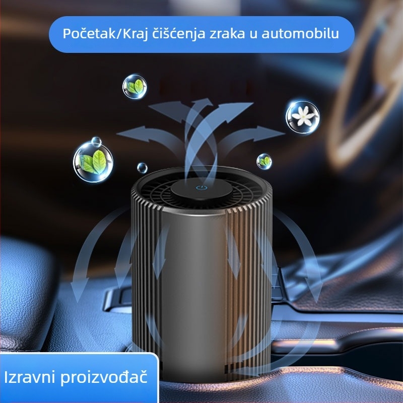 Uređaj za pročišćavanje zraka za vozila, materijal: ABS + aluminijska legura, model: KQ-19, maksimalni protok zraka 18 m³/h, buka ≤ 50 dB