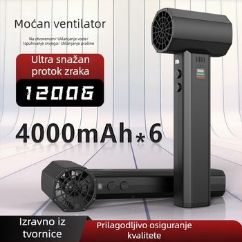 Prenosni automobilni turbinski ventilator, 650W, KING02, ABS, uklanjanje prašine i snijega