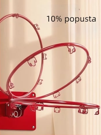 Unutarnji zidni koš za košarku, bez bušenja, tih, sklopiv, s mrežom