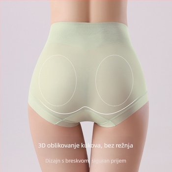 Žensko donje rublje s visokim strukom za oblikovanje – Ice Silk najlon, prozračan, antibakterijski, bez vidljivih linija, podizanje bokova