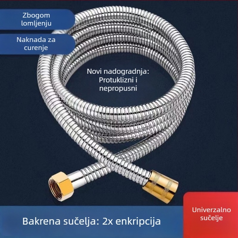Tuš crijevo od 201 nehrđajućeg čelika, navojna instalacija, Water Phoenix, moderni minimalistički stil