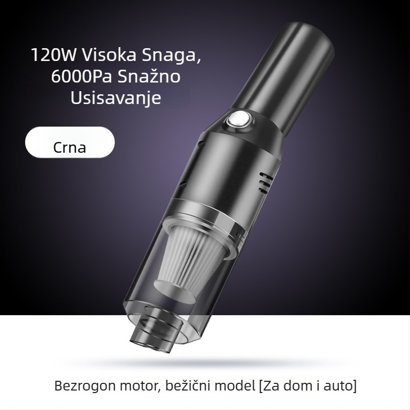 CHEGES automobilski mini usisavač, ručni, prijenosni, 5500 Pa usisavanja, 7.4 V, 120 W, napajanje putem punjenja