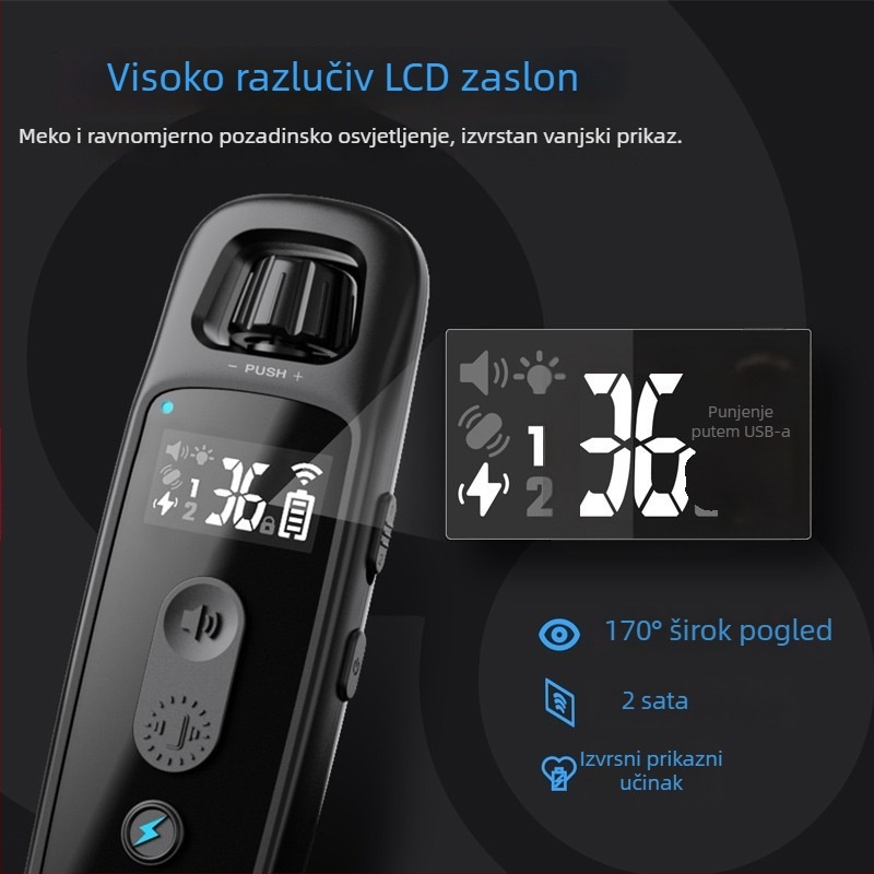 ABBIDOT Daljinski upravljani električni šok ovratnik za pse — trening uređaj i anti-lajanje, poliesterski