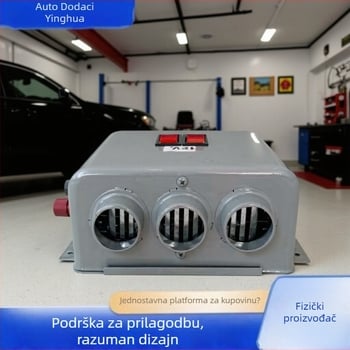 Automobilski grijač s tri otvora, 12V/24V, 400–800 W, kućište od željeza i bakra, za odmrzavanje i odmagljivanje stakla