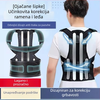 Korektor držanja za odrasle—unisex, nevidljiva otvor ramena, uspravna potpora leđa, model šuplja konstrukcija