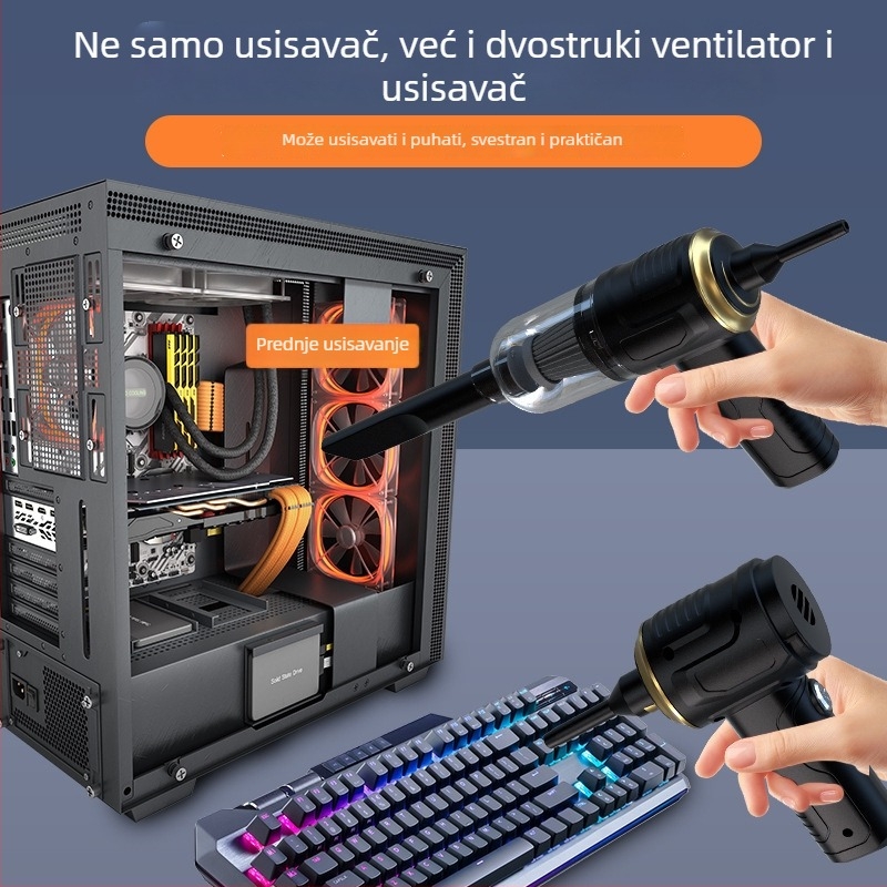 Ručni usisavač za auto – 5500Pa usisavanja, 45W, 3.7V, bežični, Punjivi, dugo trajanje baterije