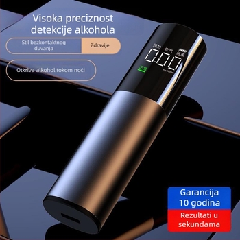 Qunchi J1 automobilski tester alkohola, aluminijska legura + PS, 0,65 W, detekcija koncentracije alkohola
